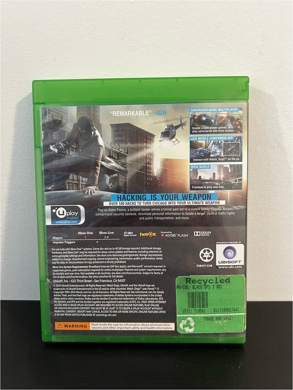Watch Dogs Target Edition Xbox One Open World Action Game Tested - Picture 3 of 5